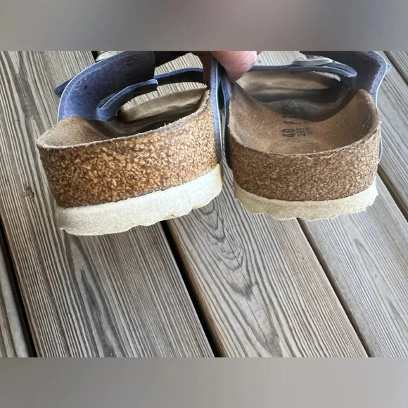 BIRKENSTOCK ARIZONA DOVE BLUE PATENT Sz 40 M7 W9 - Picture 5 of 8